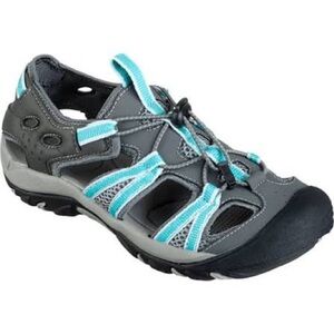 Bass Pro Shops Gray and Teal Athletic Sandals